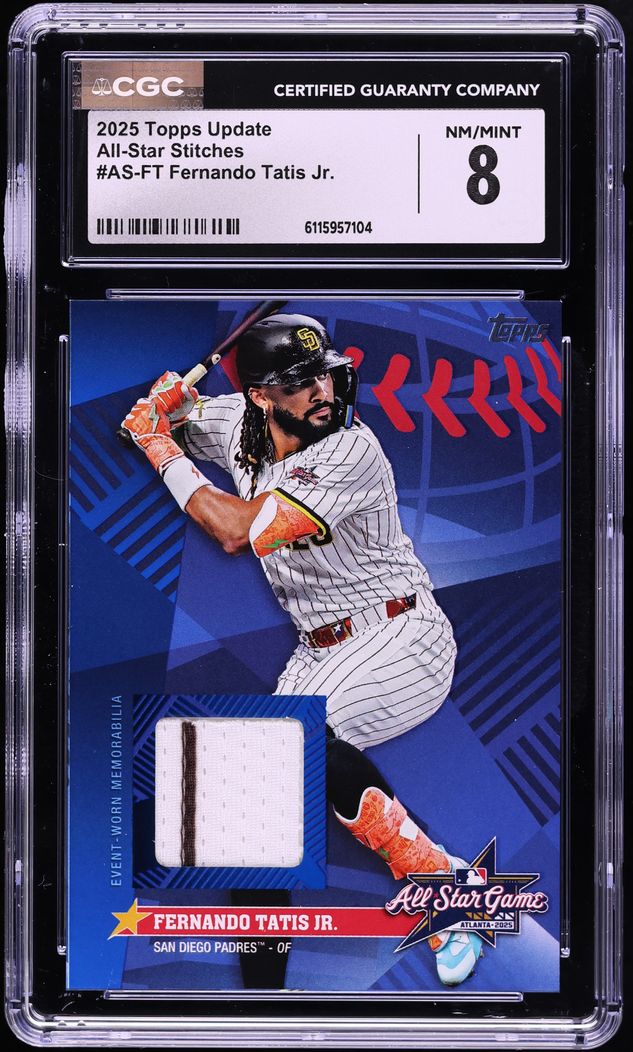 2025 Topps Update All-Star Stitches Fernando Tatis Jr. PATCH #AS-FT CGC 8 NM-MT
