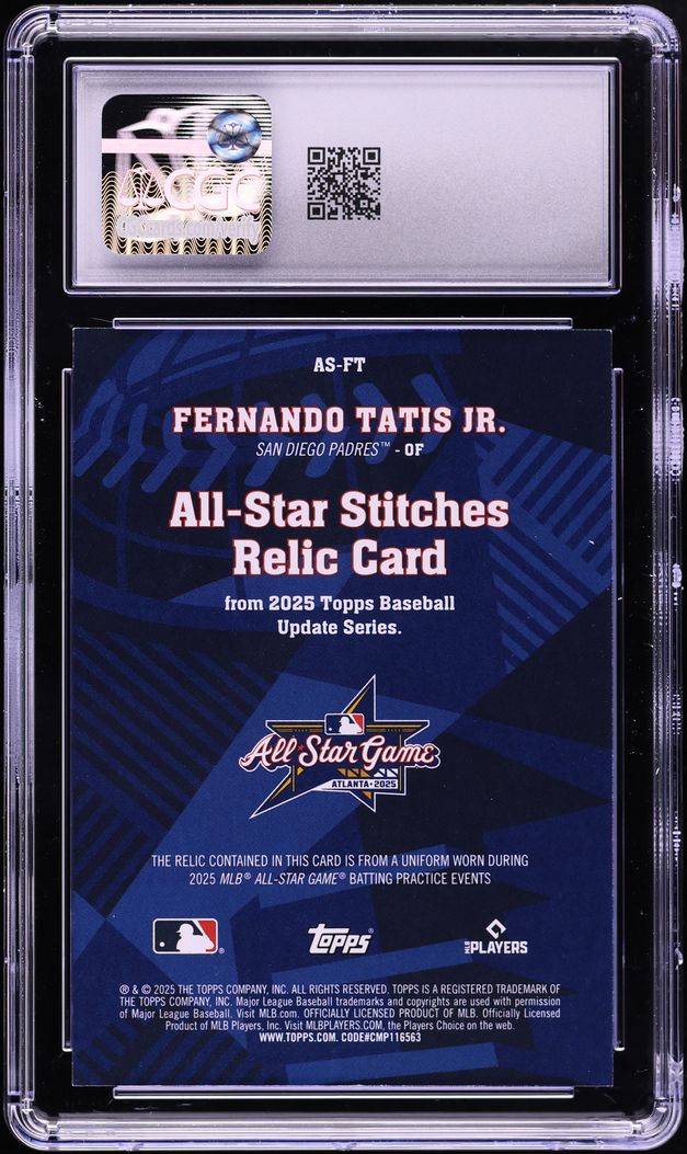 2025 Topps Update All-Star Stitches Fernando Tatis Jr. PATCH #AS-FT CGC 8 NM-MT