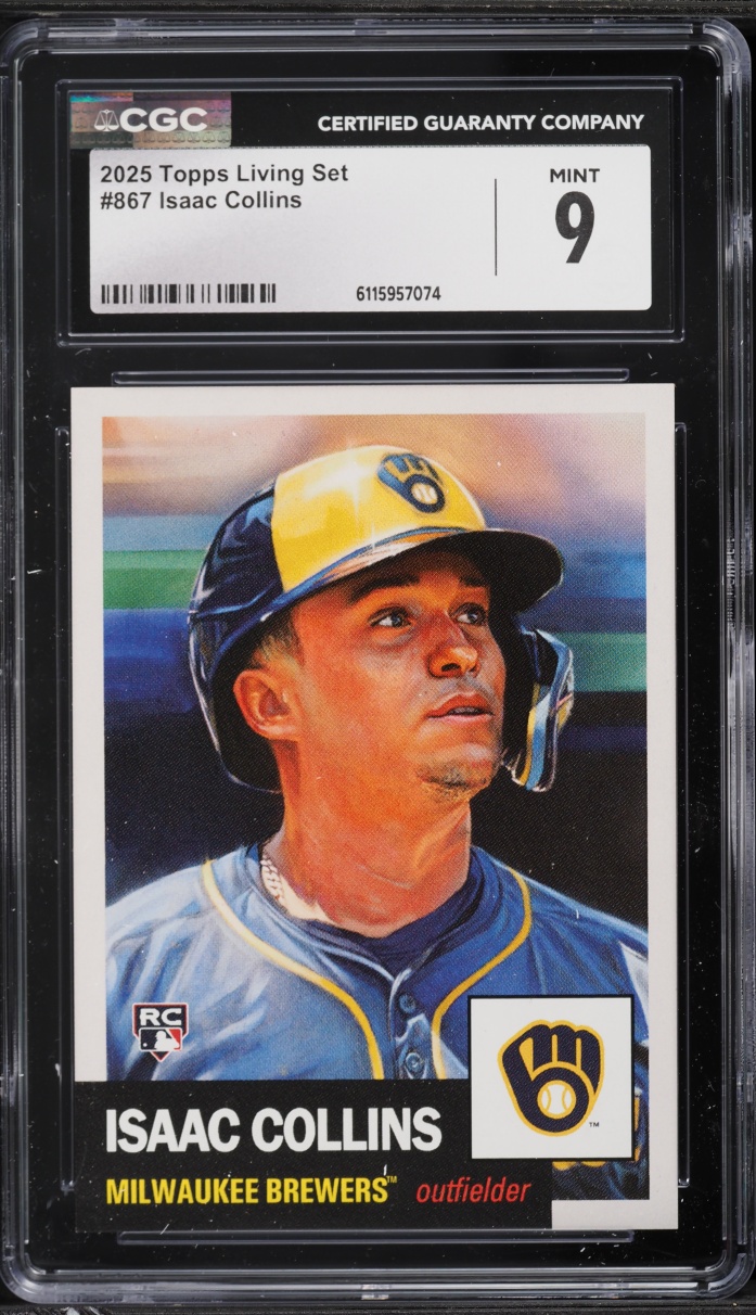 2025 Topps Living Set Isaac Collins ROOKIE #867 CGC 9 MINT