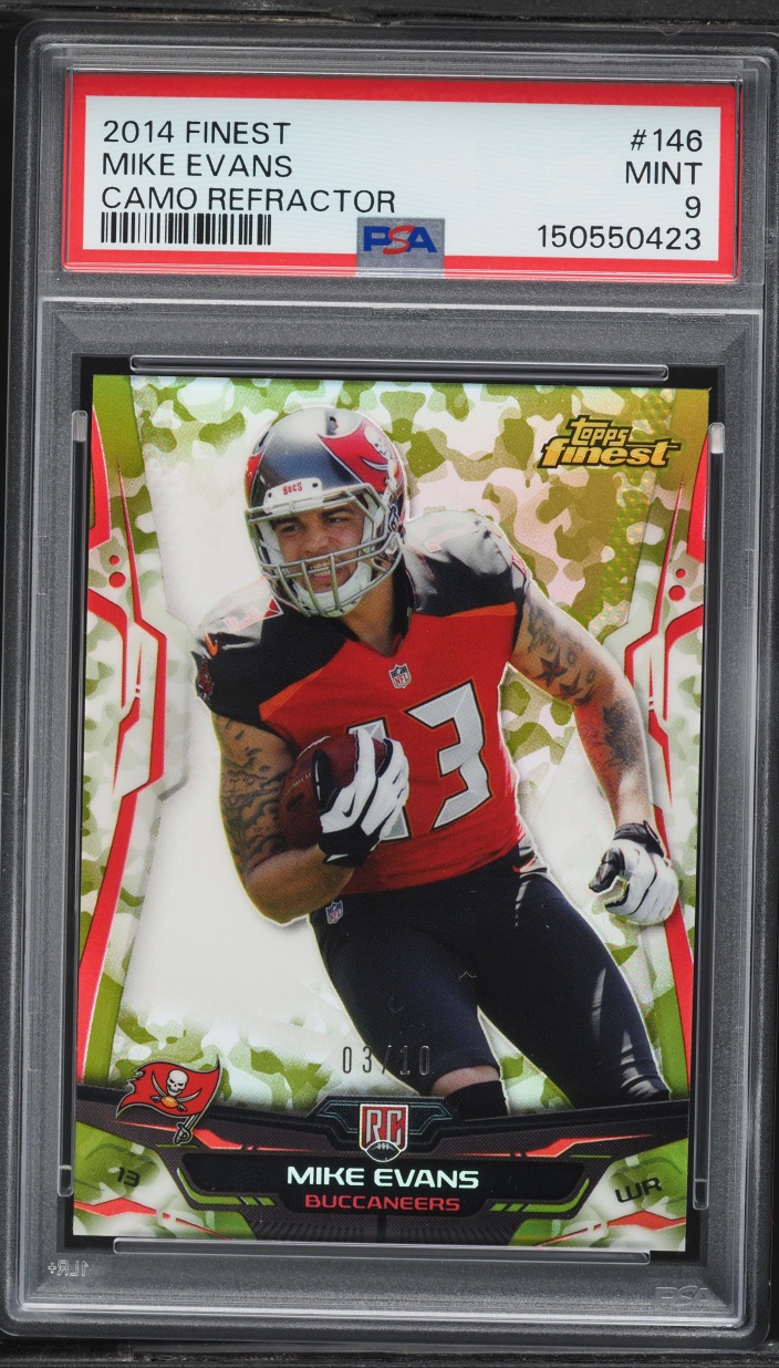 2014 Finest Camo Refractor Mike Evans #146 PSA 9 MINT