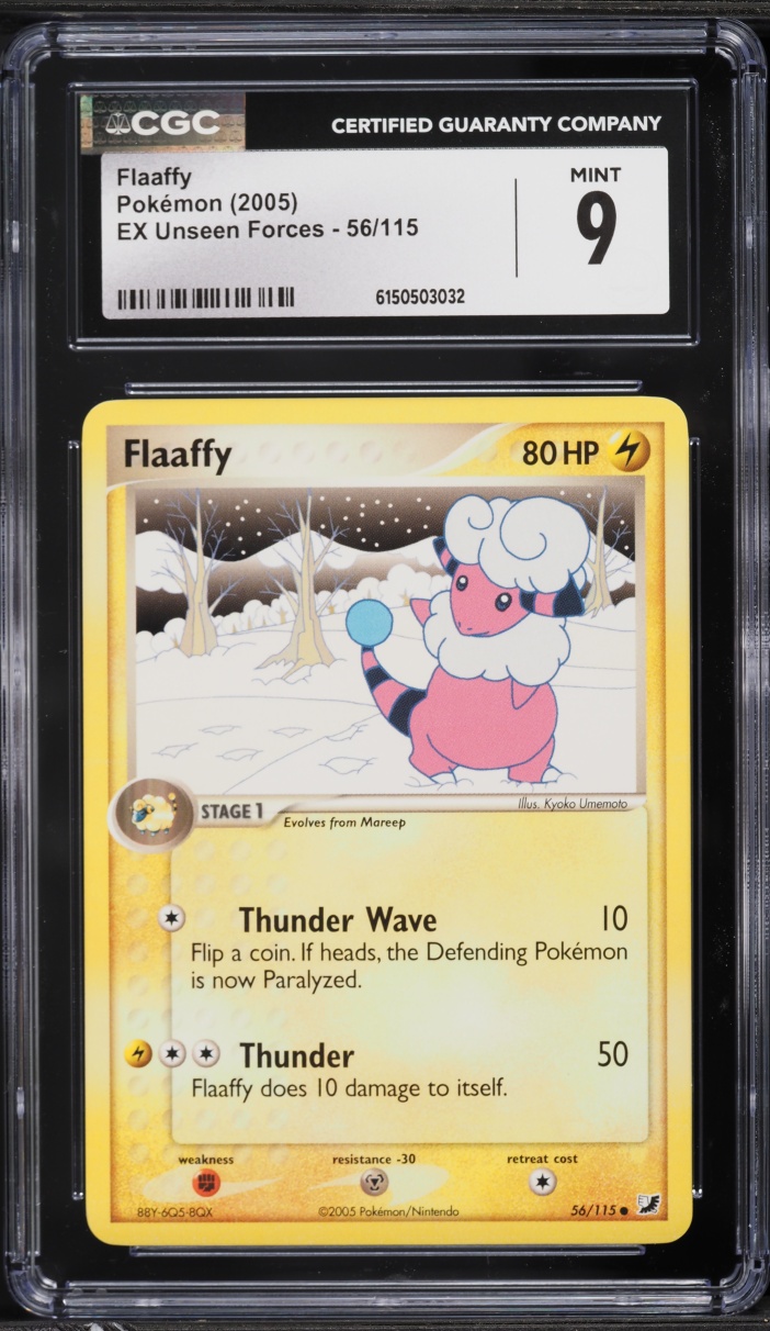 2005 Pokemon EX Unseen Forces Flaaffy #56 CGC 9 MINT