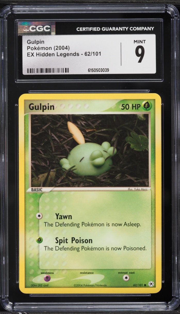 2004 Pokemon EX Hidden Legends Gulpin #62 CGC 9 MINT