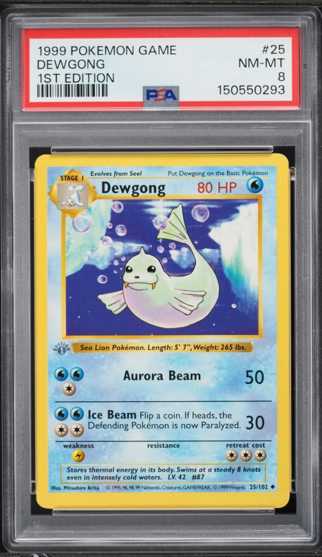 Pokemon Base Set Uncommon Dewgong #25 [Shadowless]