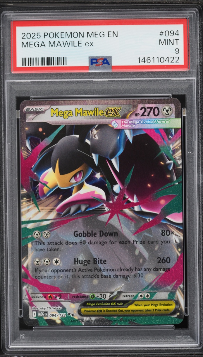 2025 Pokemon Mega Evolution Holo Mega Mawile ex #94 PSA 9 MINT