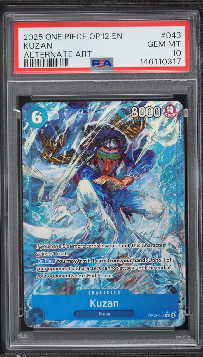 2025 One Piece Legacy Of The Master Alternate Art Kuzan #043 PSA 10 GEM MINT
