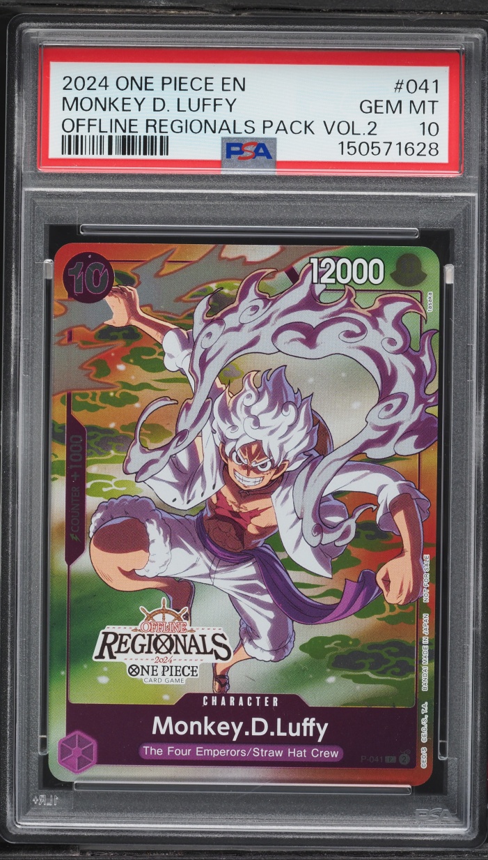 2024 One Piece Promo Offline Regionals Pack Volume 2 Monkey D. Luffy #P-041 PSA 10 GEM MINT