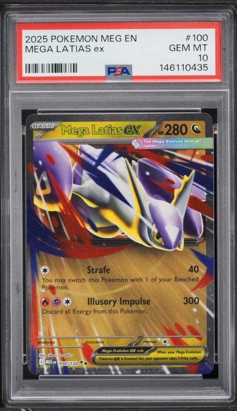 2025 Pokemon Mega Evolution Holo Mega Latias ex #100 PSA 10 GEM