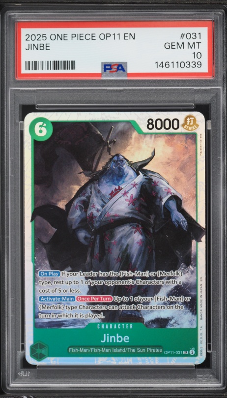 2024 One Piece 1st Anniversary Set Jinbe #ST10-005 PSA 10 GEM MINT