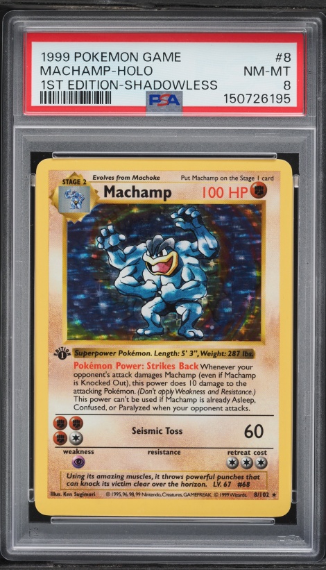 machamp holographic card worth 2002 Nintendo Pokemon Legendary Collection Machamp-Reverse Foil Strikes Back Whenever your opponents attack damages Machamp (even if Machamp is Knocked Out) What is the value of