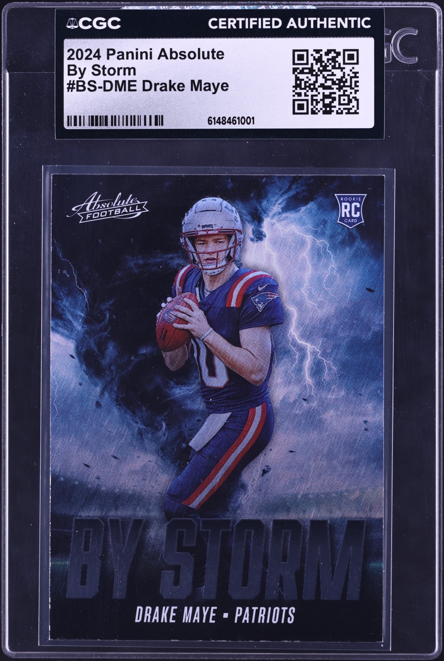 2024 Absolute By Storm Drake Maye ROOKIE #BS-DME CGC AUTH