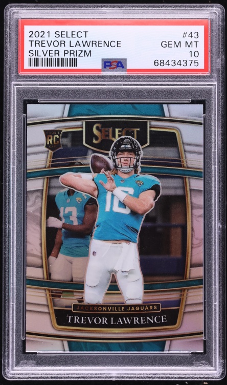 2021 Select Concourse Silver Prizm Trevor Lawrence ROOKIE #43 PSA 10 GEM MINT