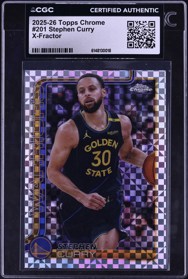 2025 Topps Chrome Xfractor Stephen Curry #201 CGC AUTH