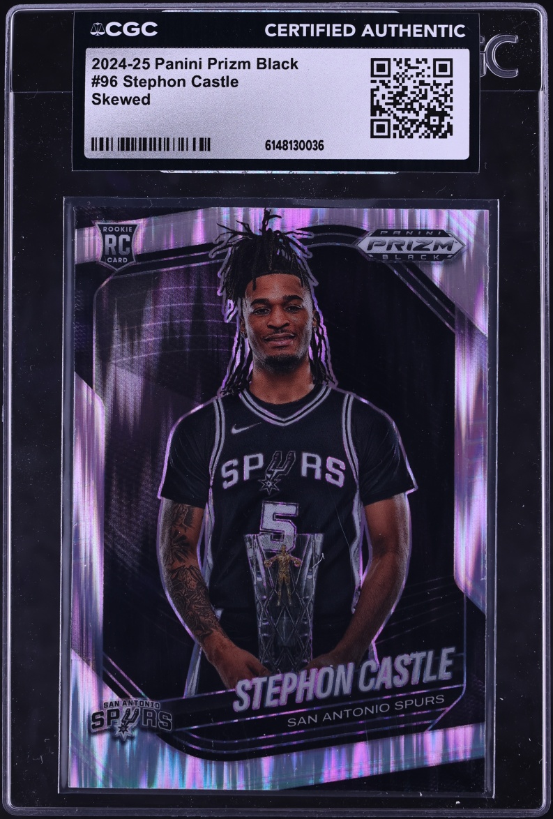 2024 Panini Prizm Black Skewed Stephon Castle ROOKIE /249 #96 CGC AUTH
