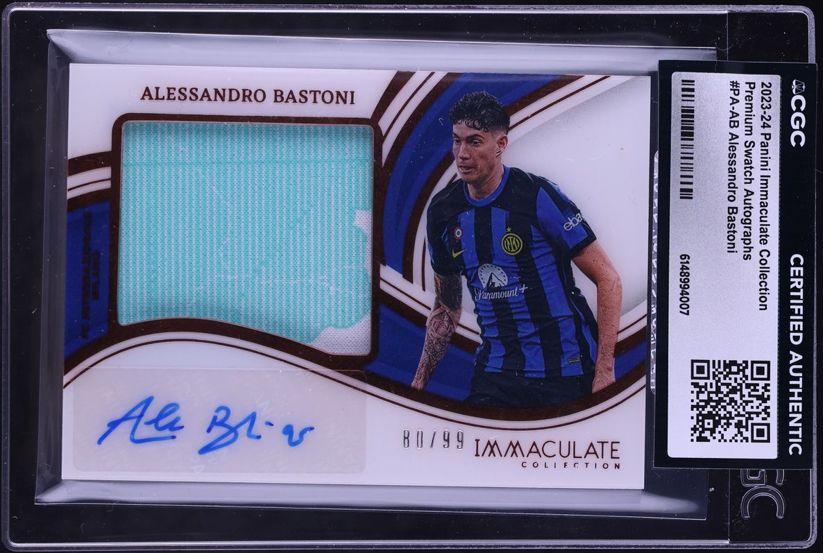 2023 Immaculate Collection Premium Swatch Alessandro Bastoni PATCH AUTO /99 #PA-AB CGC AUTH