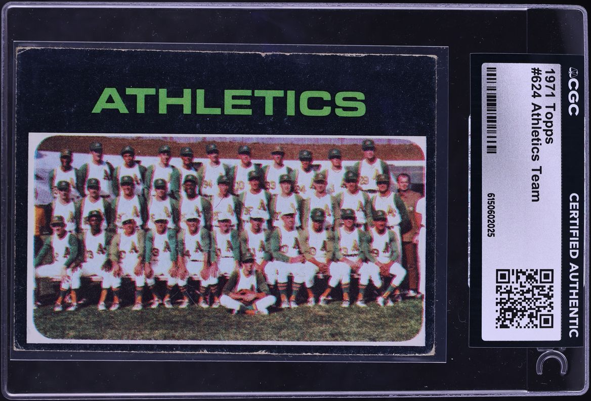 1971 Topps Athletics Team #624 CGC AUTH