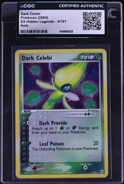 2004 Pokemon EX Hidden Legends Holo Dark Celebi #4 CGC 9.5 MINT+ on  Fanatics Collect