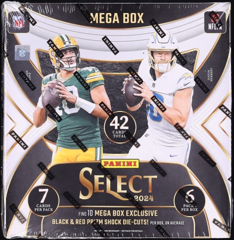 2024 Panini Select Football Sealed Mega Box, 6ct Packs