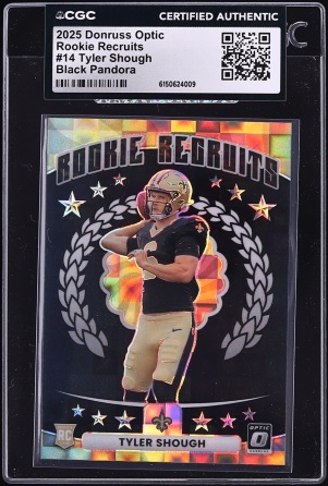 2025 Donruss Optic Recruits Black Pandora Tyler Shough ROOKIE /149 #14 CGC AUTH