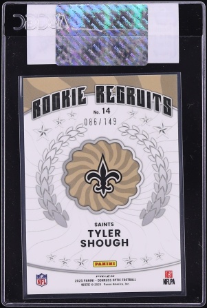 2025 Donruss Optic Recruits Black Pandora Tyler Shough ROOKIE /149 #14 CGC AUTH