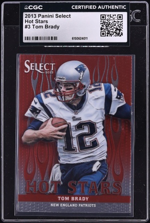 2013 Select Hot Stars Tom Brady #3 CGC AUTH