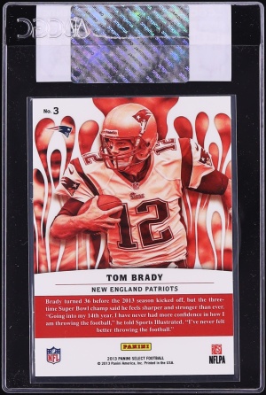 2013 Select Hot Stars Tom Brady #3 CGC AUTH
