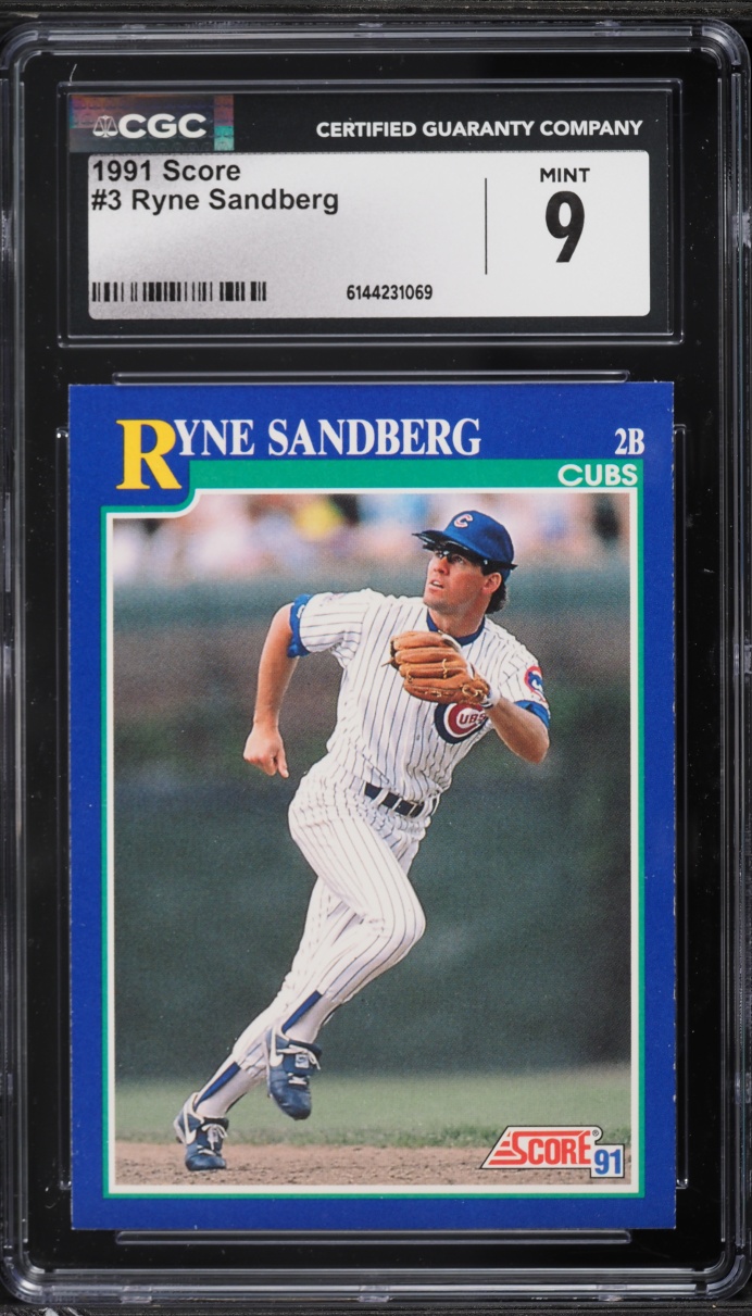 1991 Score Ryne Sandberg #3 CGC 9 MINT