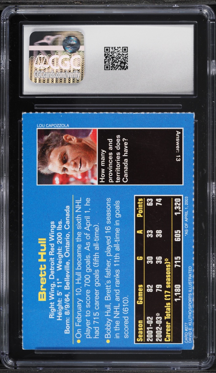 2003 Sports Illustrated For Kids Brett Hull #277 CGC 3 VG