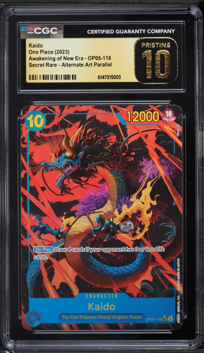 secret rare kaido card OP05-118  Team Collectors tatsuya Premium Booster 2023 One Piece Awakening Of