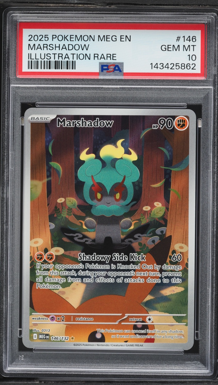 2025 Pokemon Mega Evolution IR Marshadow #146 PSA 10 GEM MINT