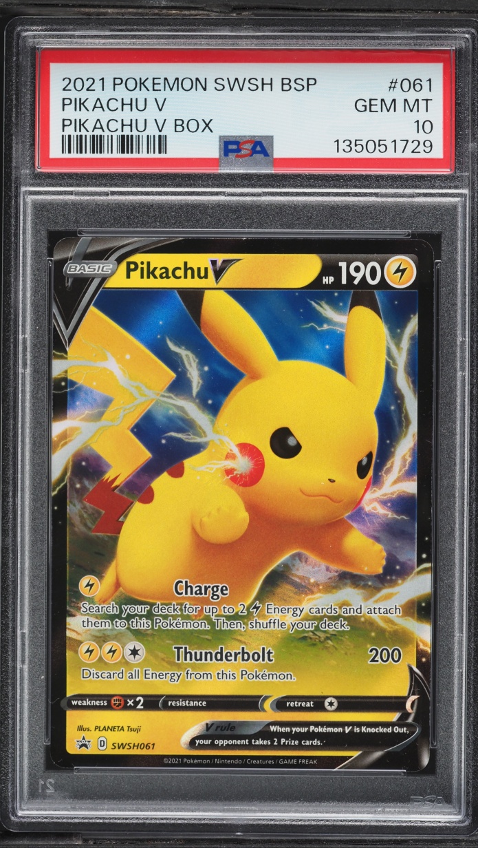 2021 Pokemon Sword & Shield Promo Shining Fates Pikachu V #SWSH061 PSA 10 GEM MINT