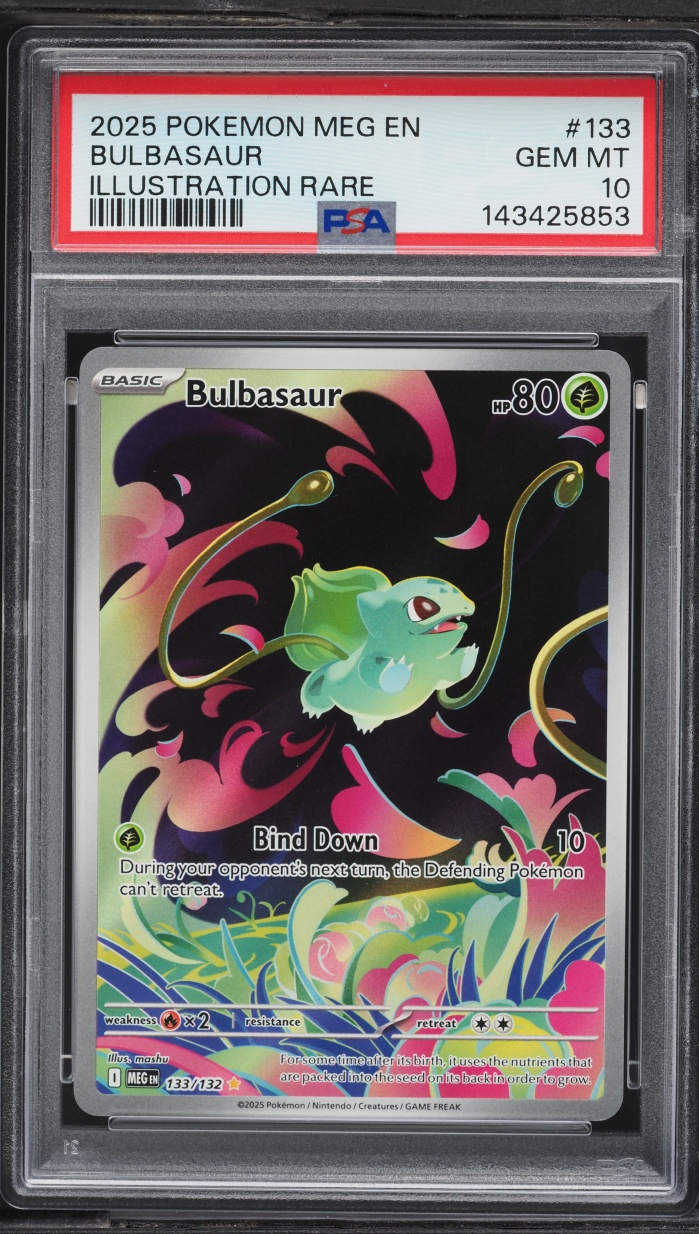 2025 Pokemon Mega Evolution IR Bulbasaur #133 PSA 10 GEM MINT