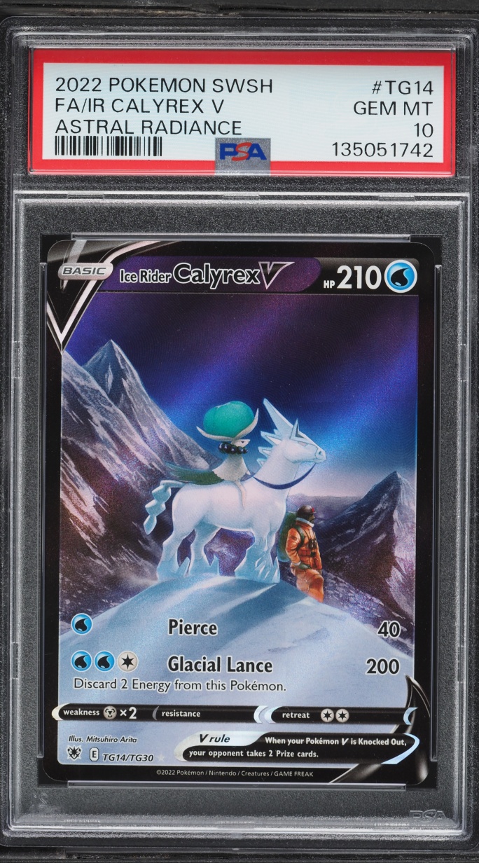 2022 Pokemon Sword & Shield Astral Radiance CHR Ice Rider Calyrex V #TG14 PSA 10 GEM MINT