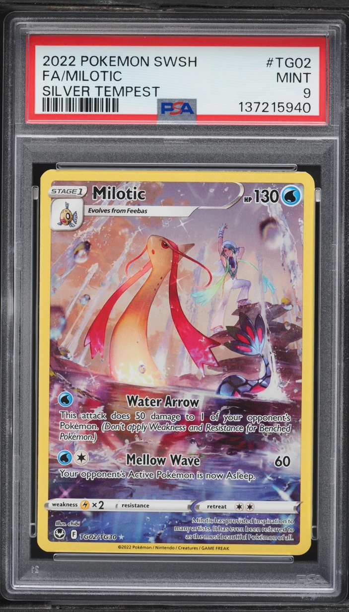 2022 Pokemon Sword & Shield Silver Tempest CHR Milotic #TG02 PSA 9 MINT