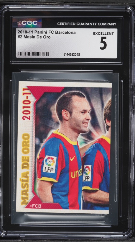 2010 Panini FC Barcelona Andres Iniesta #7 PSA 8 NM-MT on Fanatics