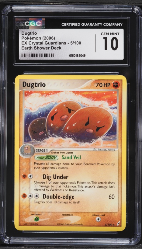 2006 Pokemon EX Crystal Guardians Earth Shower Deck Dugtrio #5 CGC 10 GEM MINT
