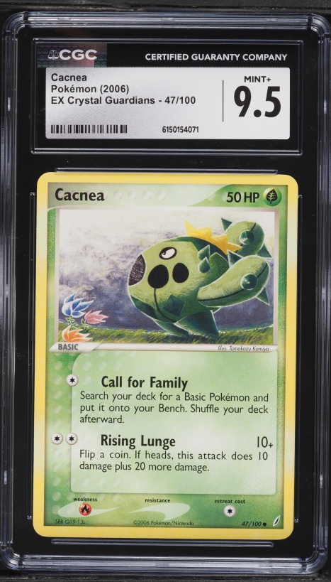 2006 Pokemon EX Crystal Guardians Cacnea #47 CGC 9.5 MINT+