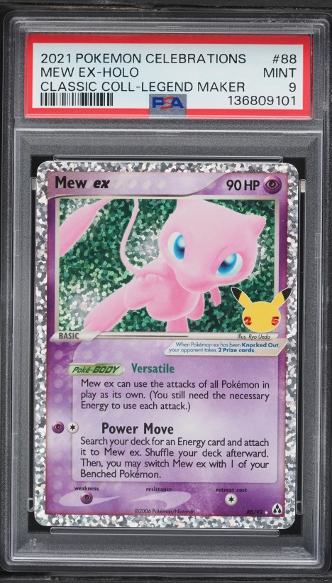 2021 Pokemon Japanese 25th Anniversary Promo Holo Mew ex #14 PSA