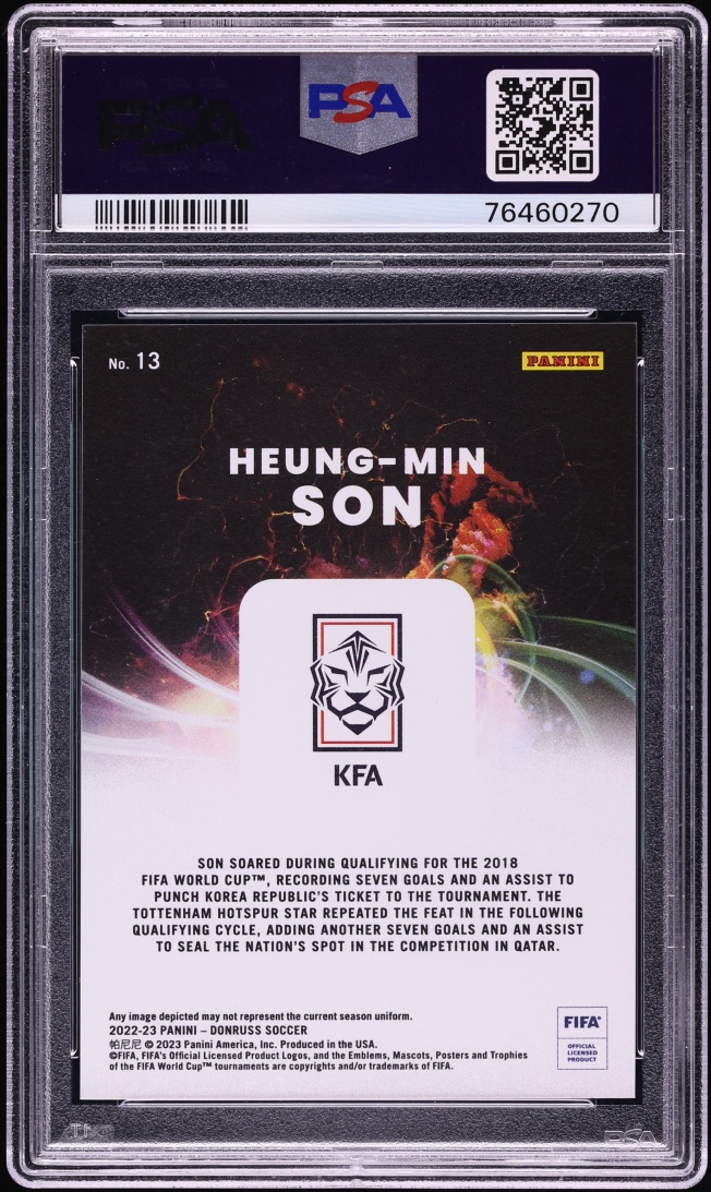 2022 Donruss FIFA Night Moves Heung-Min Son #13 PSA 10 GEM MINT