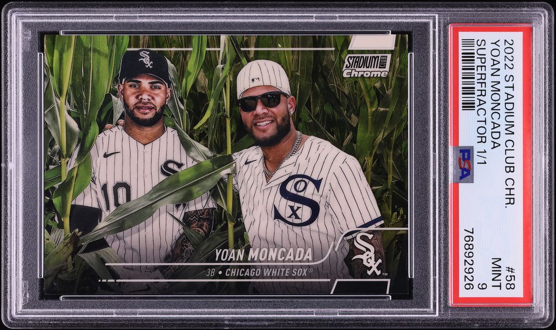 2022 Stadium Club Chrome Superfractor Yoan Moncada 1/1 #58 PSA 9 MINT