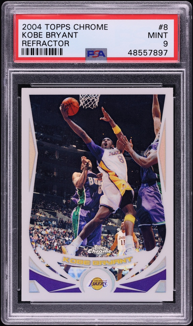2004 Topps Chrome Refractor Kobe Bryant #8 PSA 9 MINT