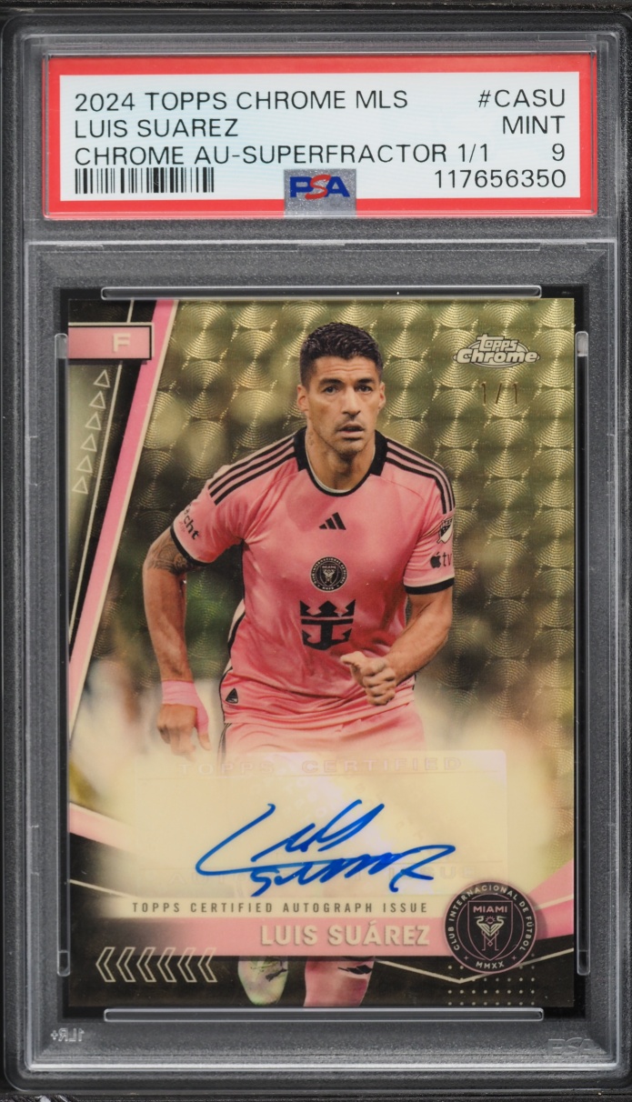 2024 Topps Chrome MLS Superfractor Luis Suarez AUTO 1/1 #CASU PSA 9 MINT
