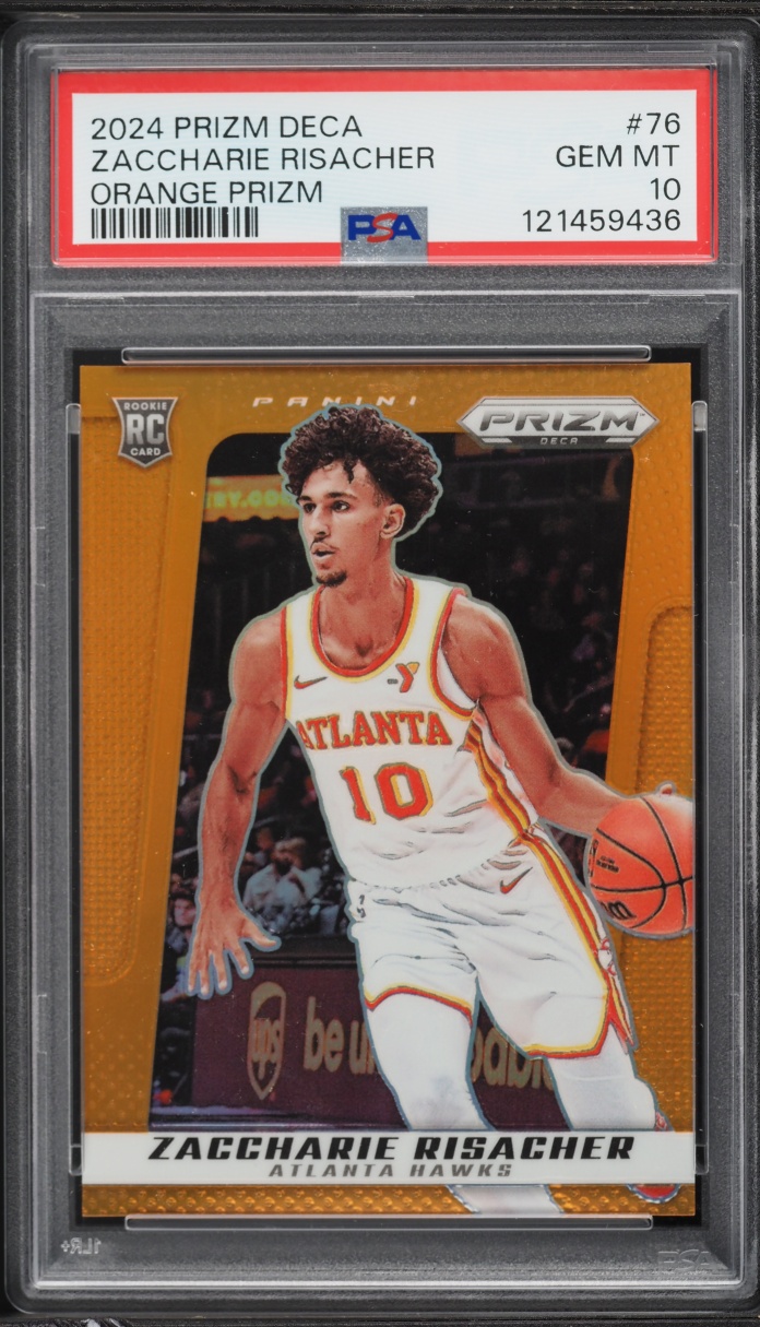 2024 Panini Prizm Deca Orange Zaccharie Risacher ROOKIE /49 #76