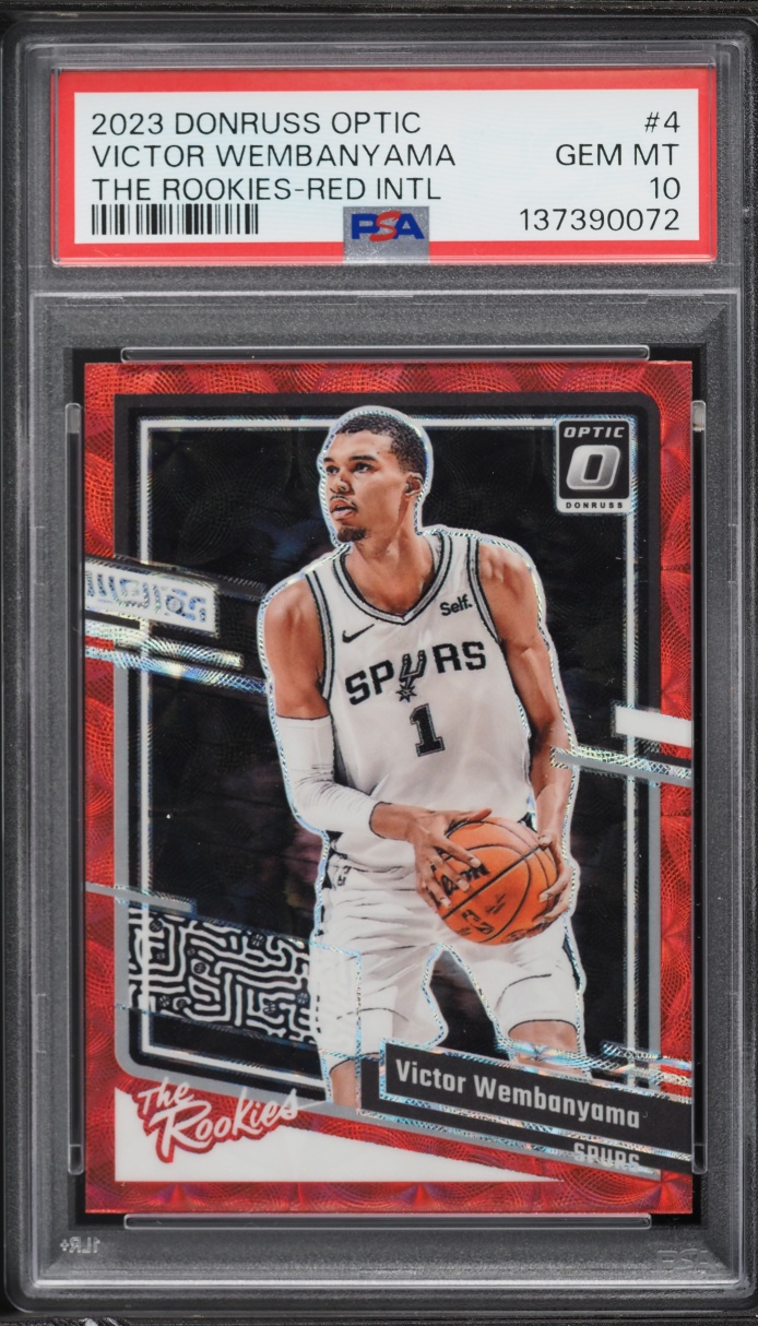 2023 Donruss Optic Red International Victor Wembanyama ROOKIE #4 PSA 10 GEM MINT