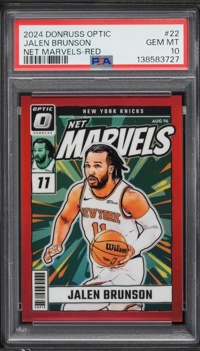 2024 Donruss Optic Net Marvels Red Jalen Brunson /99 #22 PSA 10 GEM MINT