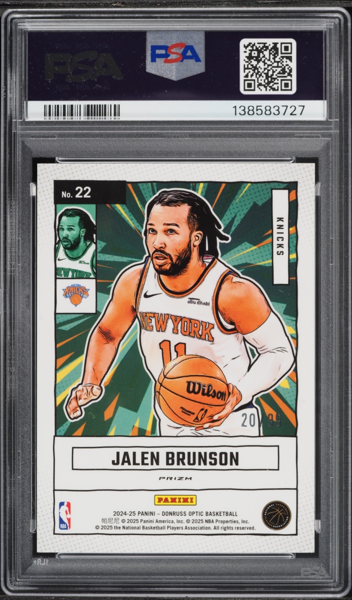 2024 Donruss Optic Net Marvels Red Jalen Brunson /99 #22 PSA 10 GEM MINT