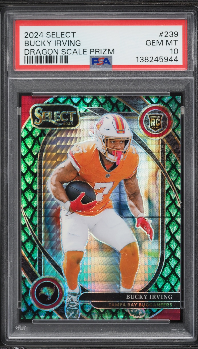 2024 Select Club Level Dragon Scale Prizm Bucky Irving ROOKIE /81 #239 PSA 10 GEM MINT