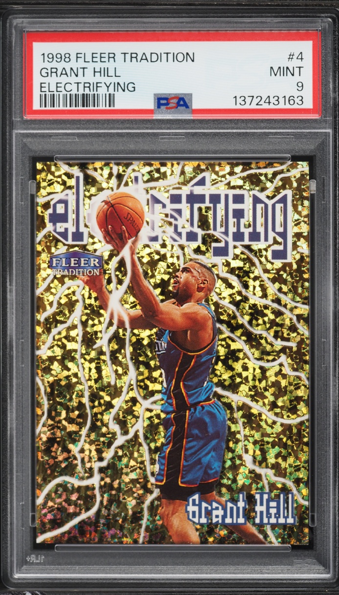 1998 Fleer Tradition Electrifying Grant Hill #4 PSA 9 MINT