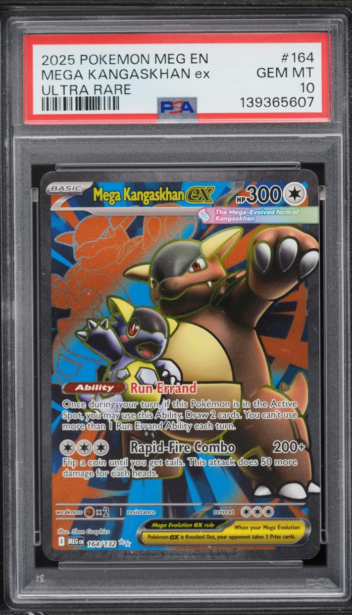 2025 Pokemon Mega Evolution Full Art Mega Kangaskhan Ex #164 PSA 10 GEM MINT