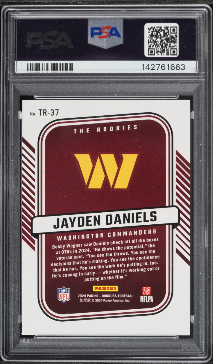 2024 Donruss The Rookies Jayden Daniels ROOKIE #TR-37 PSA 9 MINT