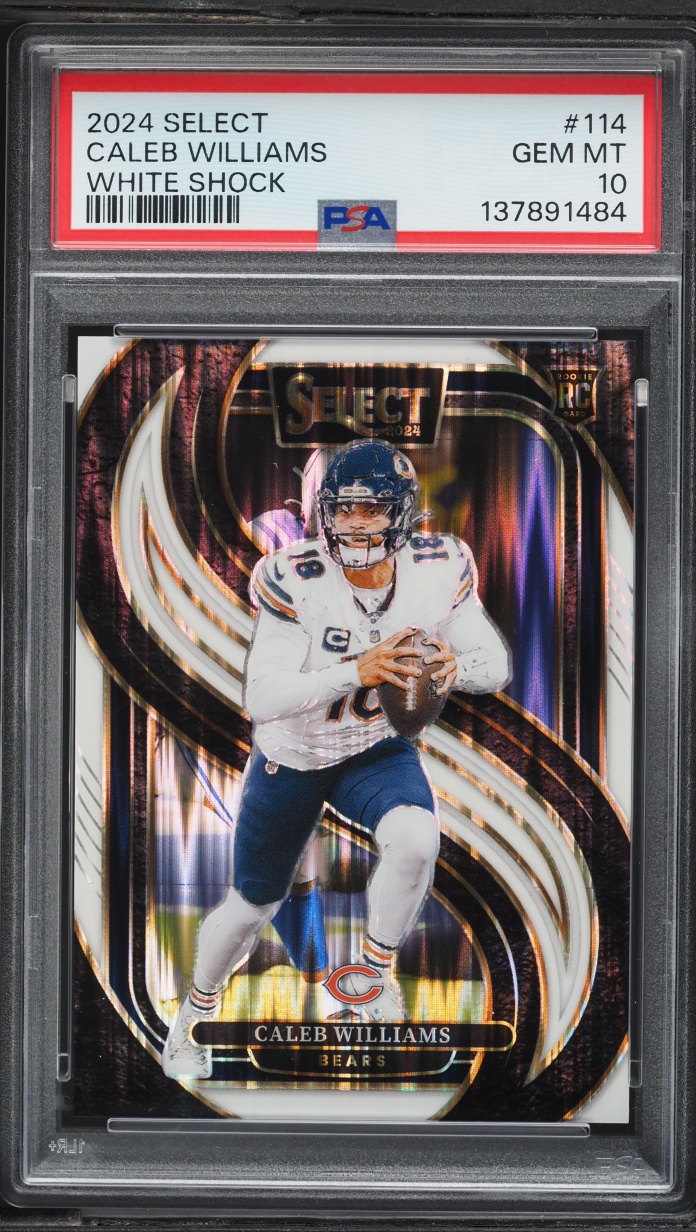 2024 Select Premier Level White Shock Caleb Williams ROOKIE /199 #114 PSA 10 GEM MINT